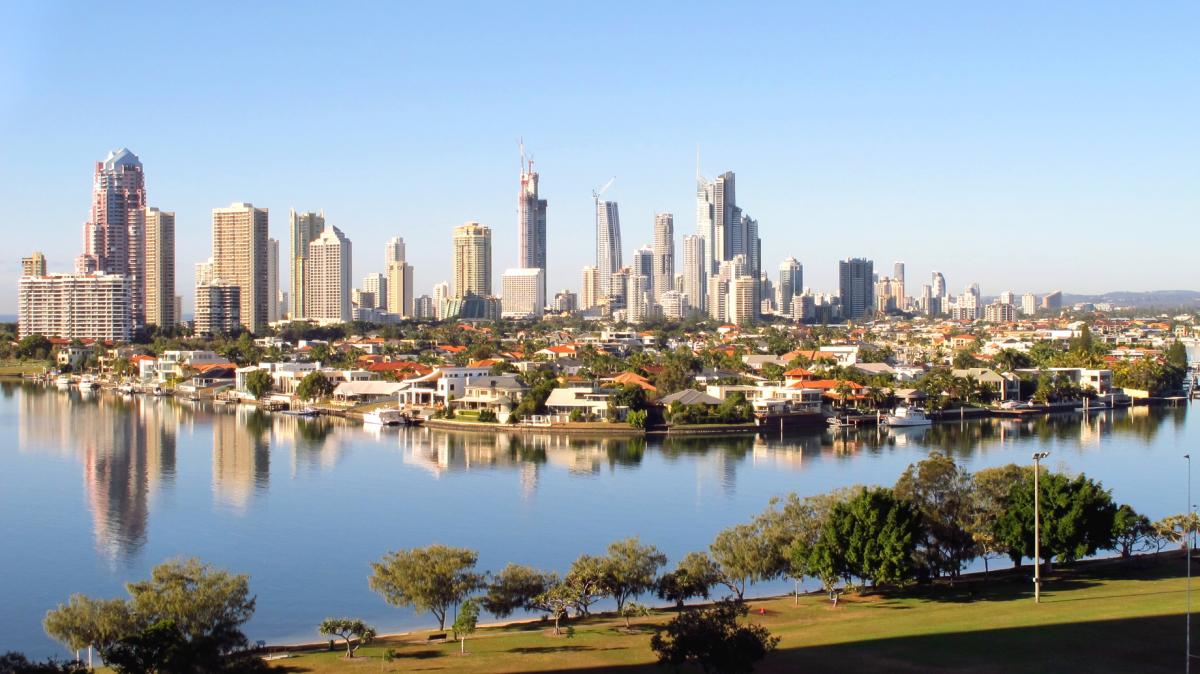 Southport TSS region looking towards Surfers Paradise