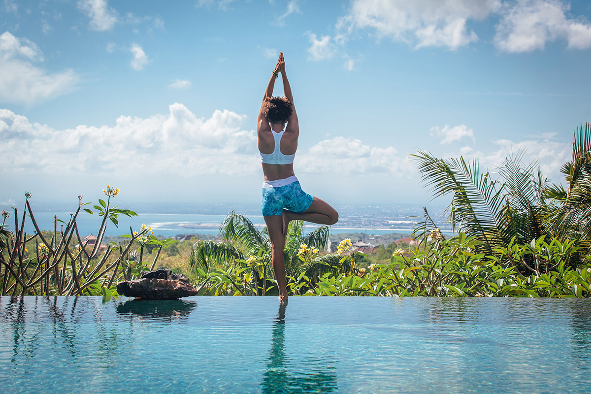 Yoga at villa Bali