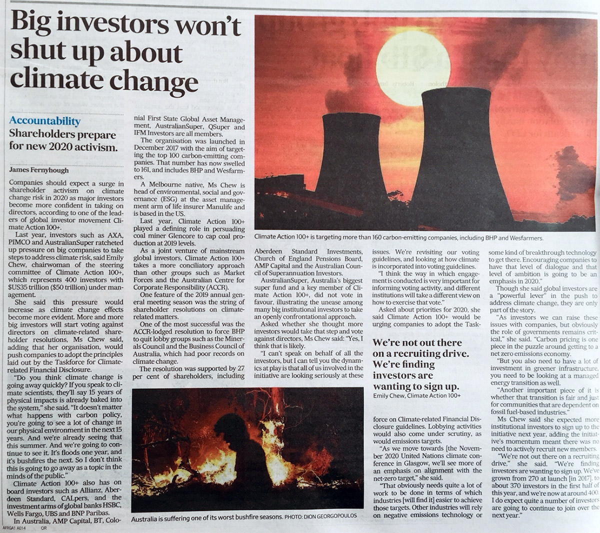 Big Investors Climate Change AFR