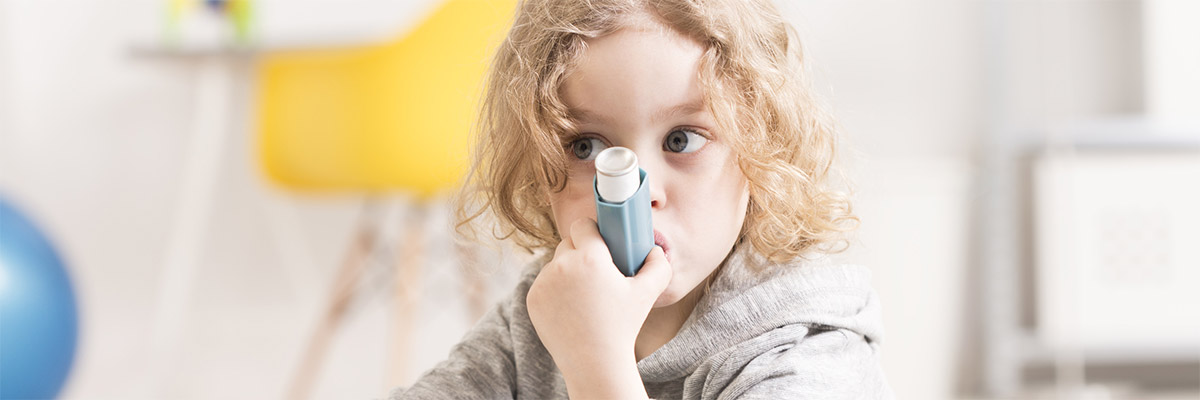 Child With Asthma Spray