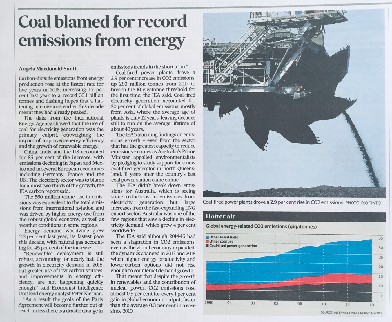 Coal Emissions Rising 2018