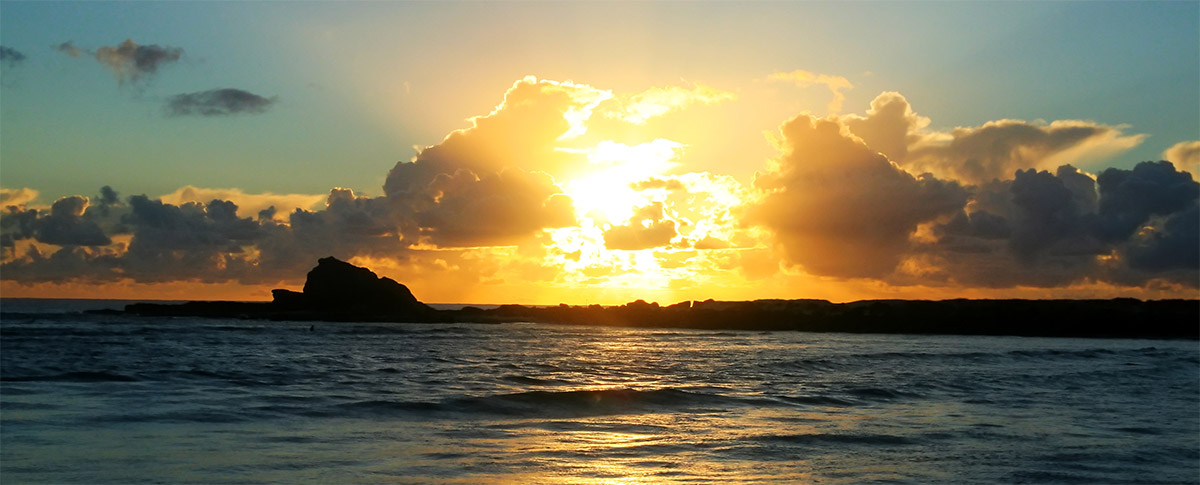 Peaceful Sunrise Currumbin Rock Gold Coast
