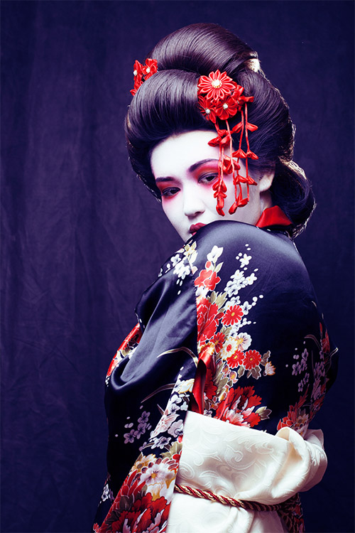 Geisha wearing Kimono