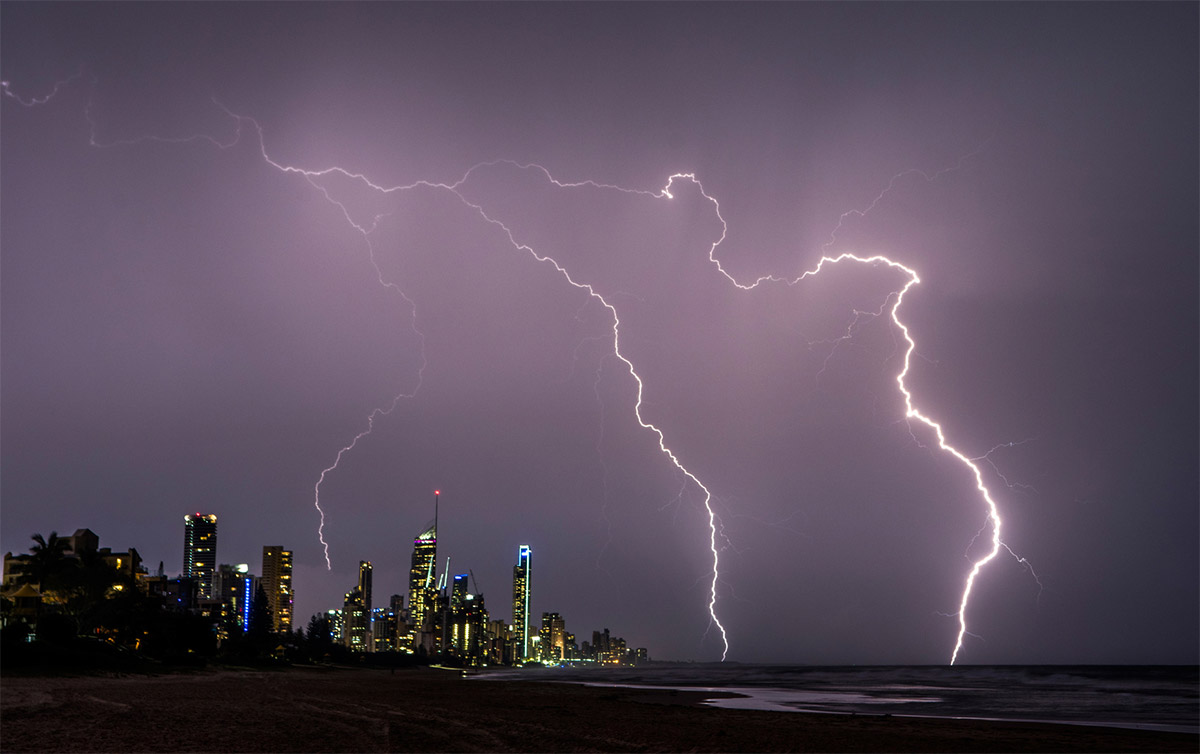 Lightning Storm Gold Coast