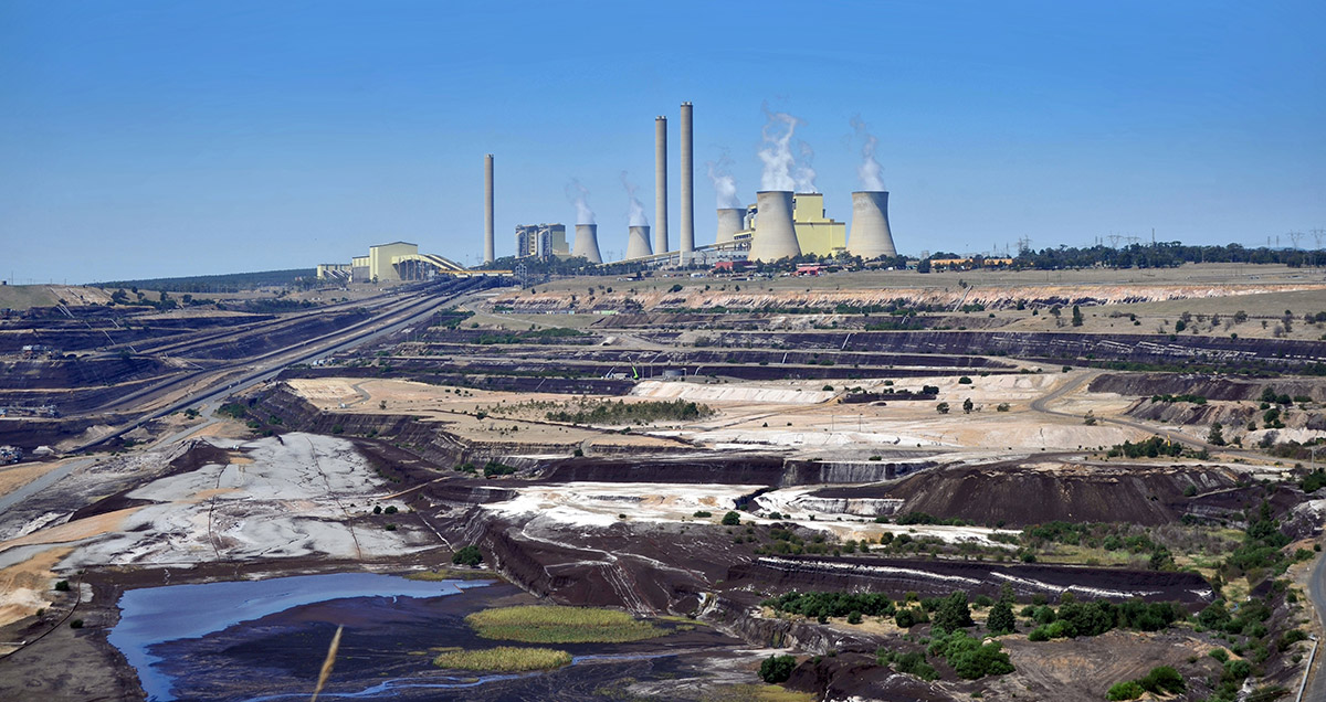 Loy Yang Power Station Latrobe Valley - open cut coal mine