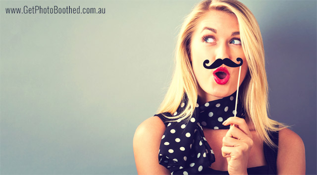 Photo Booth Lady with Mustache