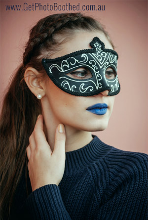 Photo Booth Woman with a Mask