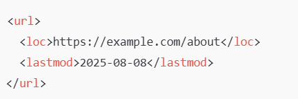 Sitemap with lastmod
