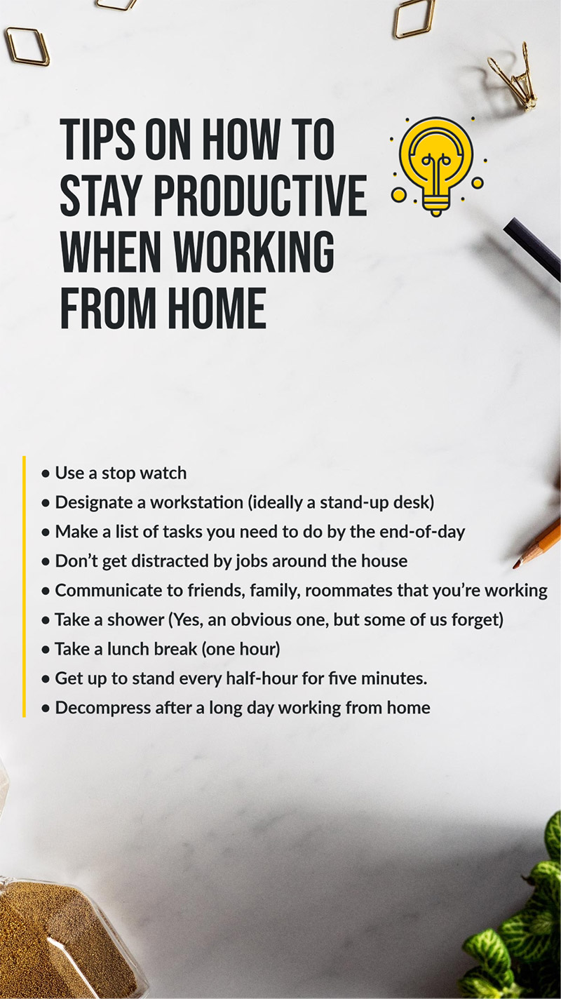 Tips For Staying Productive Working From Home