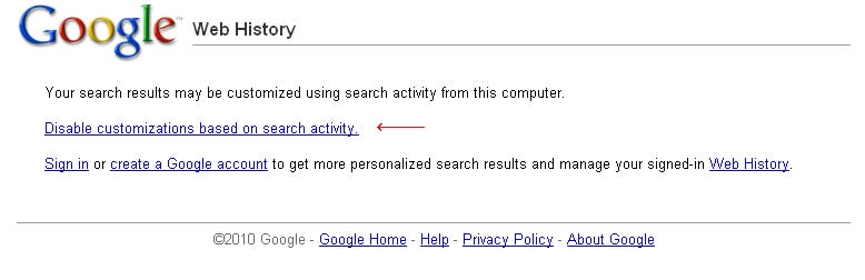Google Personalized Searches